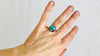 Turquoise and Silver Ring. Size 8.75 - Aadya Bazaar