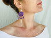 Carved Gourd Earrings. Silver & Quartz Crystal. Oaxaca, Mexico. - Aadya Bazaar