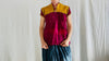 Hand-Embroidered Chamula Satin Blouse. Un