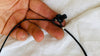 Large Amber Drop Pendant on a Silk Cord - Aadya Bazaar