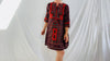 Vintage Balochi Hand-Embroidered Satin Dress. XS-S - Aadya Bazaar