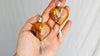 Amber Heart & Sterling Silver Drop Earrings. Atelier Aadya. 0005