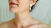 Carved Gourd and Sterling Silver Earrings.