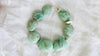 Green Moonstone Beaded Necklace. Fine Silver Beads