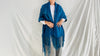 Vintage Indigo African Shawl. Mossi. Long Fringe. Burkina Faso 1A
