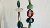 Green Jasper, Smoky Quartz and Pyrite Necklace. Choker.