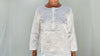 White Embroidered Indian Blouse. Chikankari Embroidery. Medium