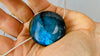 Labradorite and Silver Pendant Necklace. Snake Chain - Aadya Bazaar