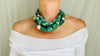 Amazonite and Silver Multistrand Necklace. - Aadya Bazaar