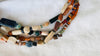 Ancient Stone, Glass and Shell Multi-Strand Necklace. - Aadya Bazaar