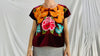 Vintage Velvet Tehuana Huipil. Frida Kahlo Blouse. Oaxaca, Mexico.