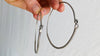Vintage Large Kuchi Silver Hoop Earrings. Sterling Silver. Afghanistan