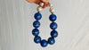 Lapis Beaded Necklace. Huge Spheres