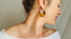 Amber Hoop Earrings. Sterling Silver. 0244