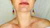 Intarsia Labradorite & Sterling Earrings. Lovely Flash