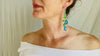 Huichol Beaded Flower Earrings. Mexico.