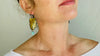 Paua, Amber & Silver Earrings. 0461