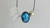 Labradorite, Quartz Crystal and Silver Pendant Necklace.