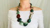 Green Jasper, Smoky Quartz and Pyrite Necklace. Choker.