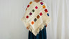 Wool Embroidered Poncho. Wool Hand-Woven Embroidered. Mexico