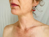 Vintage Oaxacan Filigree Earrings with Coral. Sterling Silver. Mexico. Frida Kahlo - Aadya Bazaar