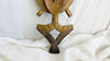 Bakota Relic. African Art. Brass & Wood Female Sculpture.