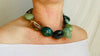 Jade Skull, Green Jasper, Quartz, Choker.